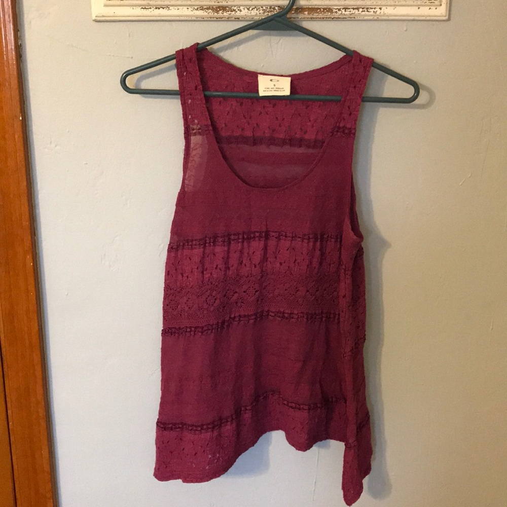 Racerback Tank with lace throughout